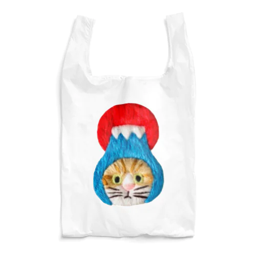 かぶる猫[富士山(初日の出)ver.](茶白猫) Reusable Bag