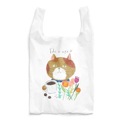 猫のカフェタイム Reusable Bag