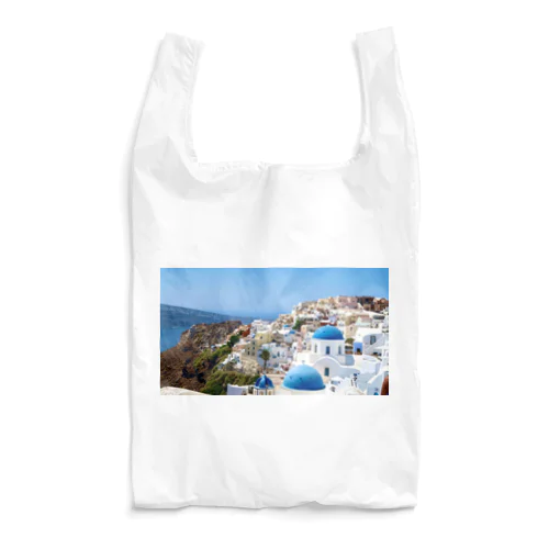 【世界一周旅】ギリシャ　サントリーニ島の景色 エコバッグ