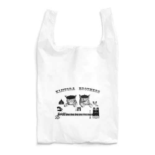 KIJITORA BROTHERS🐱Donation Items for cats きじとら兄弟🐱ひげねこ🐱凱旋門 エッフェル塔 ノートルダム大聖堂🐱 Reusable Bag