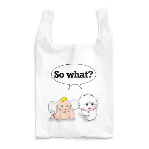 天使&ビーちゃん「だから何さ？」エコバッグ Reusable Bag