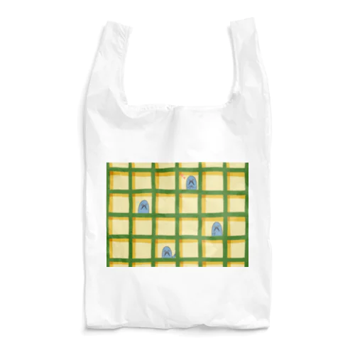 チェックとさめめ Reusable Bag