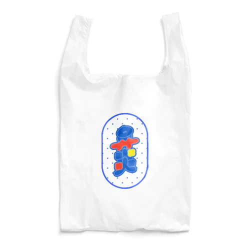 鼻炎(ドット青) #作字 Reusable Bag