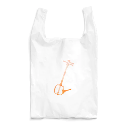 三味線ワンポイント柄（オレンジ） Reusable Bag
