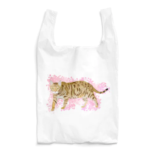 虎 猫 トイガー 桜バージョン 合格祝いに Reusable Bag