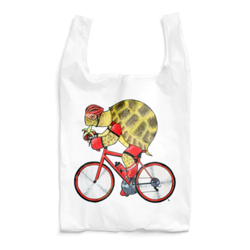 カメの自転車乗り Reusable Bag