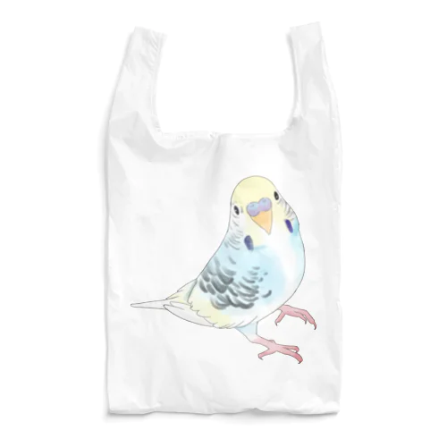 見つめる七色セキセイインコちゃん【まめるりはことり】 Reusable Bag