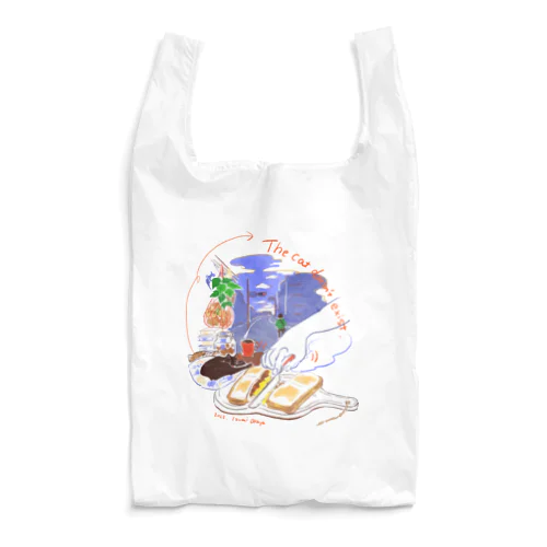 ホットサンドと架空の猫_カラー Reusable Bag