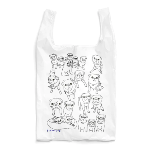pugsたくさーん Reusable Bag