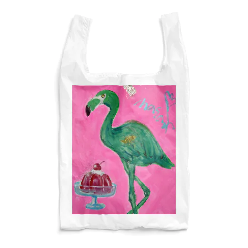 緑のフラミンゴ Reusable Bag