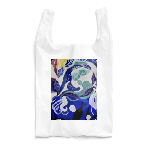 紺碧の葉魚と花❷ Reusable Bag