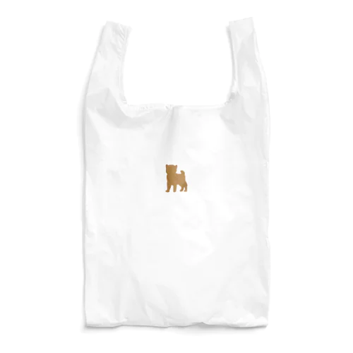 幼児体系マメシバ子犬シルエット Reusable Bag