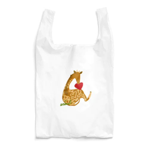 おすわりプレゼントキリン Reusable Bag