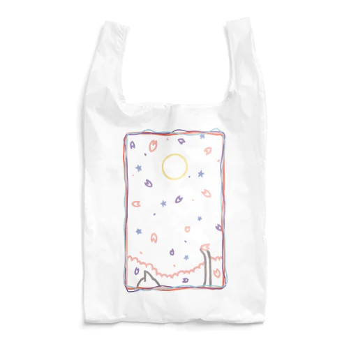 夜桜と散歩猫 Reusable Bag