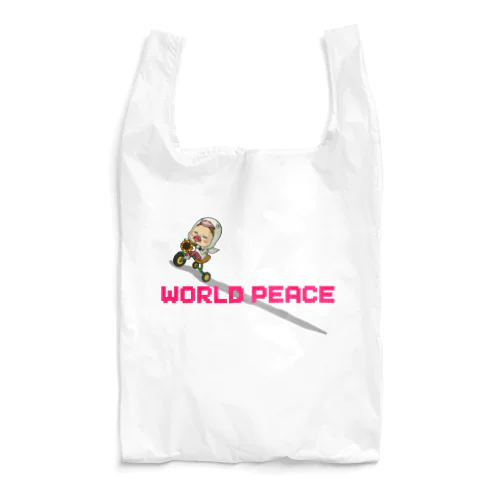 世界平和だよ！さげみちゃん（ドット文字） Reusable Bag