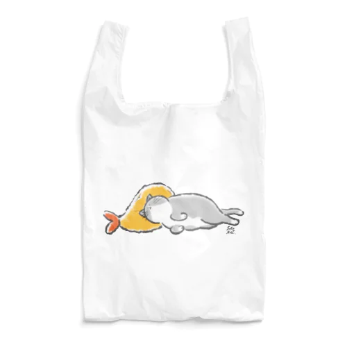 ピスピスゆーて寝るネコ【ハチワレグレー】 Reusable Bag