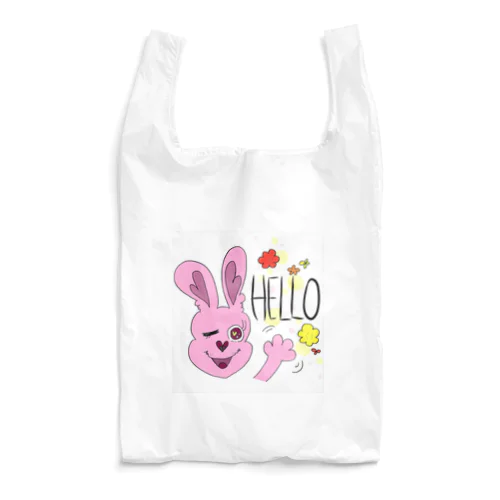 ピンクうさぎのピンカ  HELLO Reusable Bag