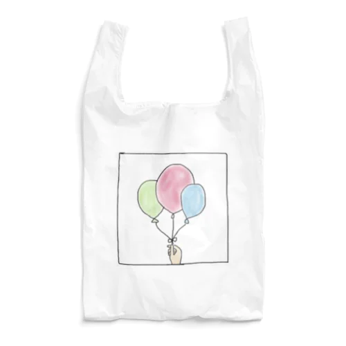 線画　風船 Reusable Bag