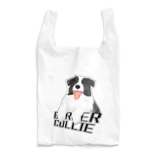 ボーダーコリーパピー　ロゴ乗っかり Reusable Bag