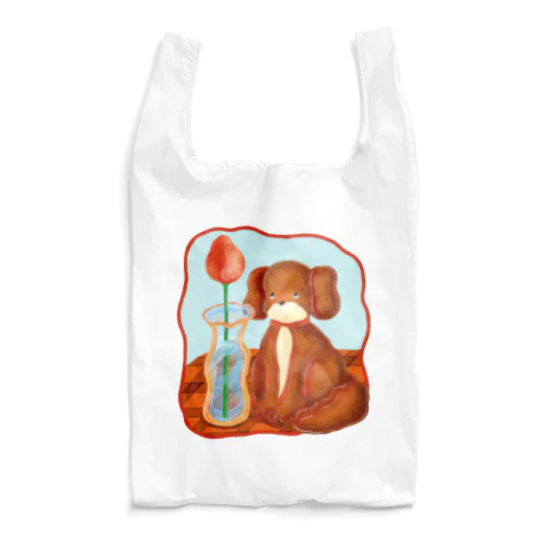 犬とお花🌷 Reusable Bag