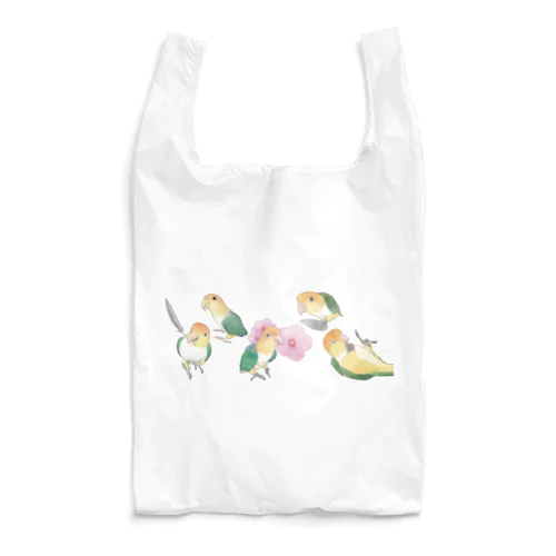 あつまれシロハラインコちゃん【まめるりはことり】 Reusable Bag