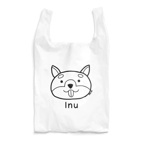 Inu (犬) 黒デザイン エコバッグ