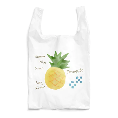 パイナップル　水彩 Reusable Bag