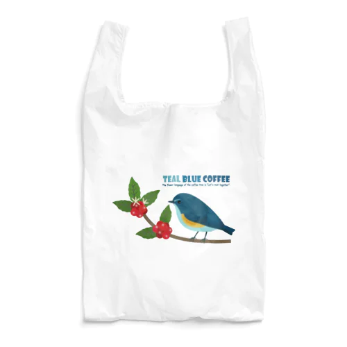 Teal Blue Bird Reusable Bag