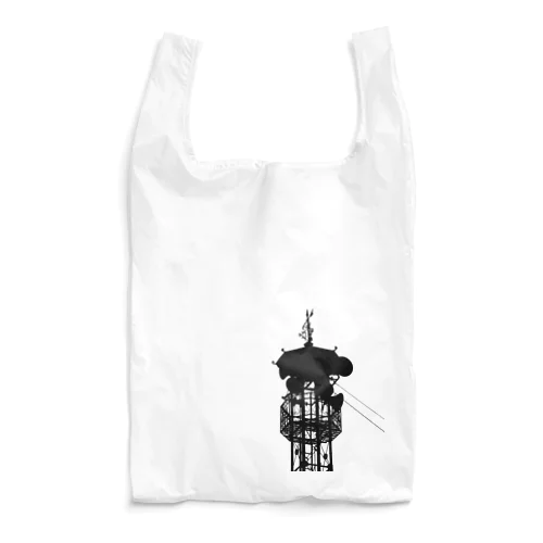 火の見櫓 シルエットエコバッグ Reusable Bag