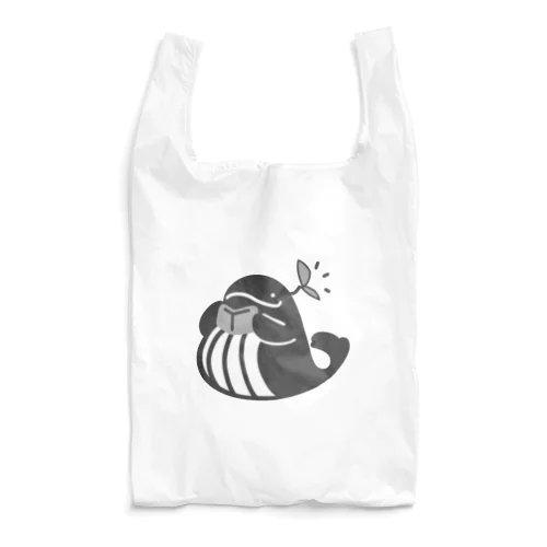 ブックじら-グレー Reusable Bag