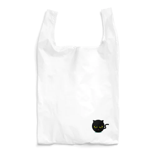 黒毛のマルノネコ/にゃ Reusable Bag