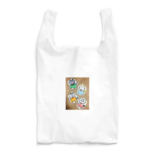 猫さん【水玉お洋服】 Reusable Bag