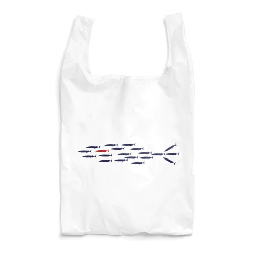 サンマの群れシルエット Reusable Bag