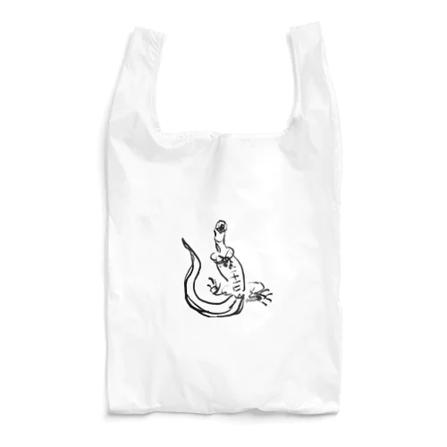 【黒】ヘソ天オオトカゲ / HESOTEN VARANUS Reusable Bag