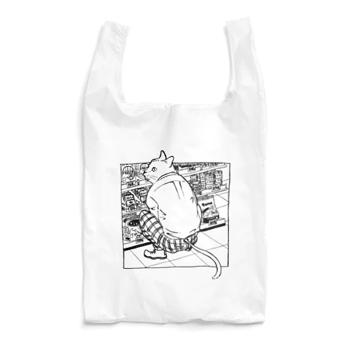 お買い物中の猫 Reusable Bag