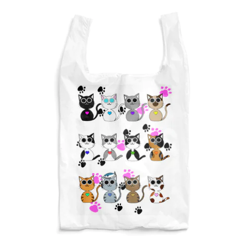 『猫から愛を猫へラブを』(集合) Reusable Bag