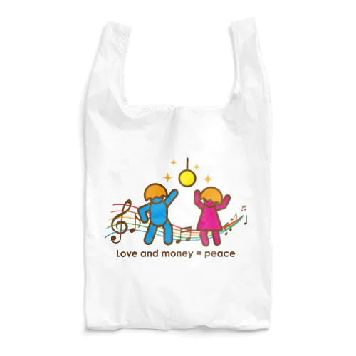 lone and money = peace_music_item Reusable Bag