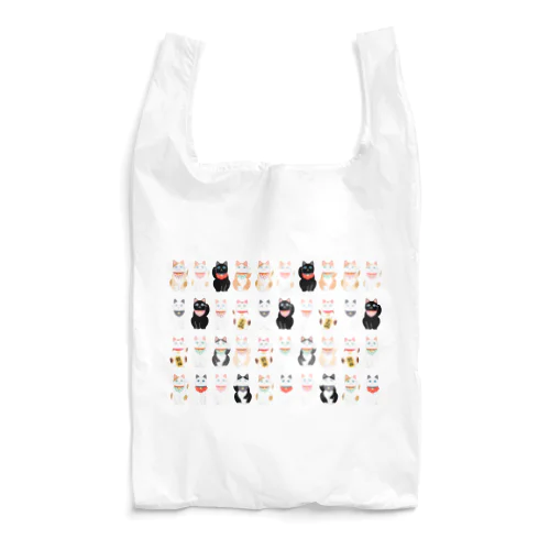 招き猫　集合 Reusable Bag