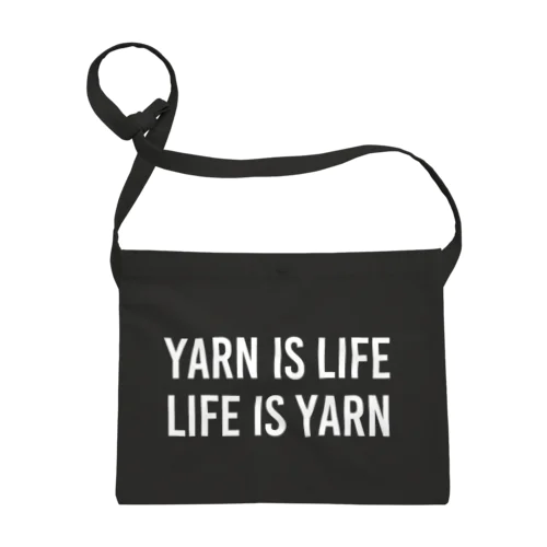 YARN IS... white サコッシュ