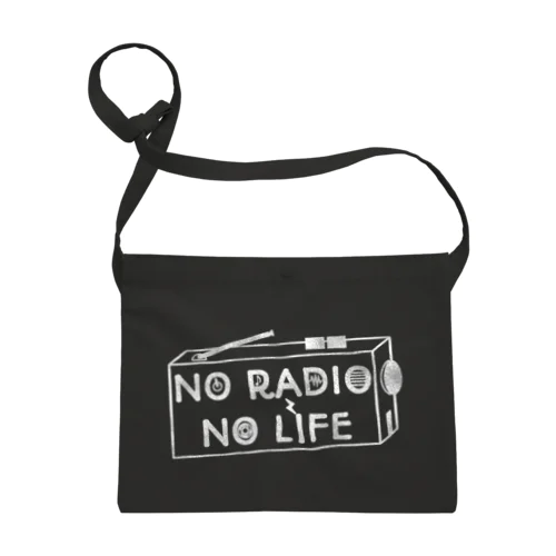 NO RADIO NO LIFE(ホワイト) サコッシュ