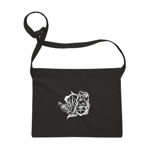 【ウェブ限定】鏡華水月公式ロゴ入りグッズ【白】 Sacoche