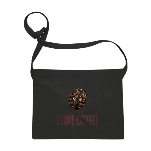 I LOVE COFFEE!（淡色用） サコッシュ