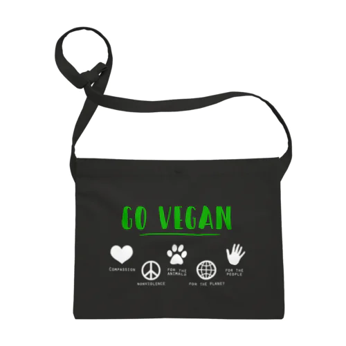 GO VEGAN - サコッシュB Sacoche