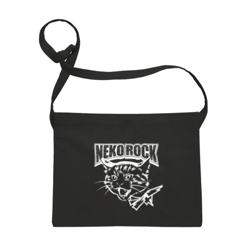 NEKO ROCK（白ヌキ） Sacoche