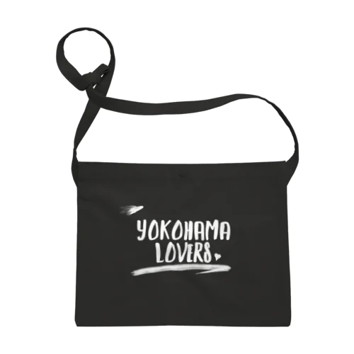 YOKOHAMA LOVERS 1　白文字 サコッシュ