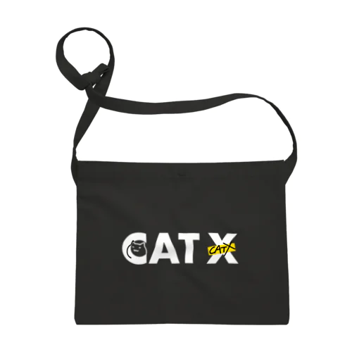 CAT X ロゴ【BLACK】 サコッシュ