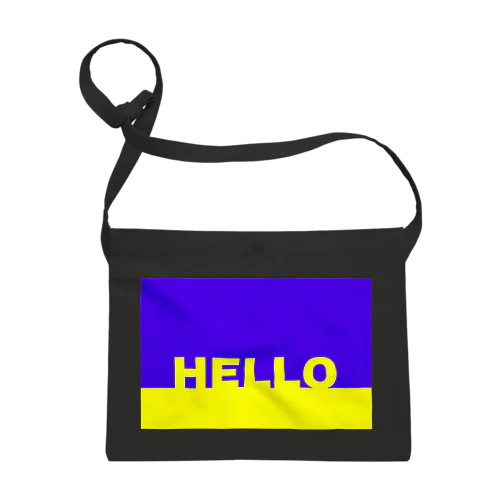 HELLO  purple yellow サコッシュ