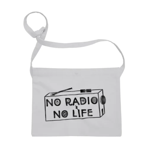 NO RADIO NO LIFE(ブラック) サコッシュ