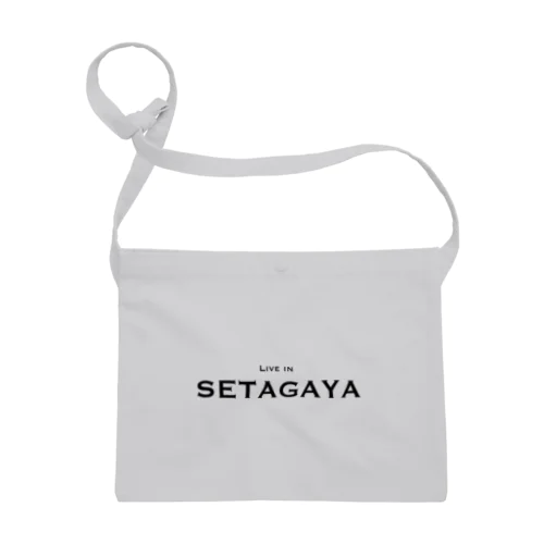 世田谷グッズ　ブラックlive in setagayaロゴ（setagaya item） サコッシュ