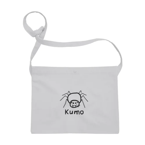 Kumo (クモ) 黒デザイン サコッシュ